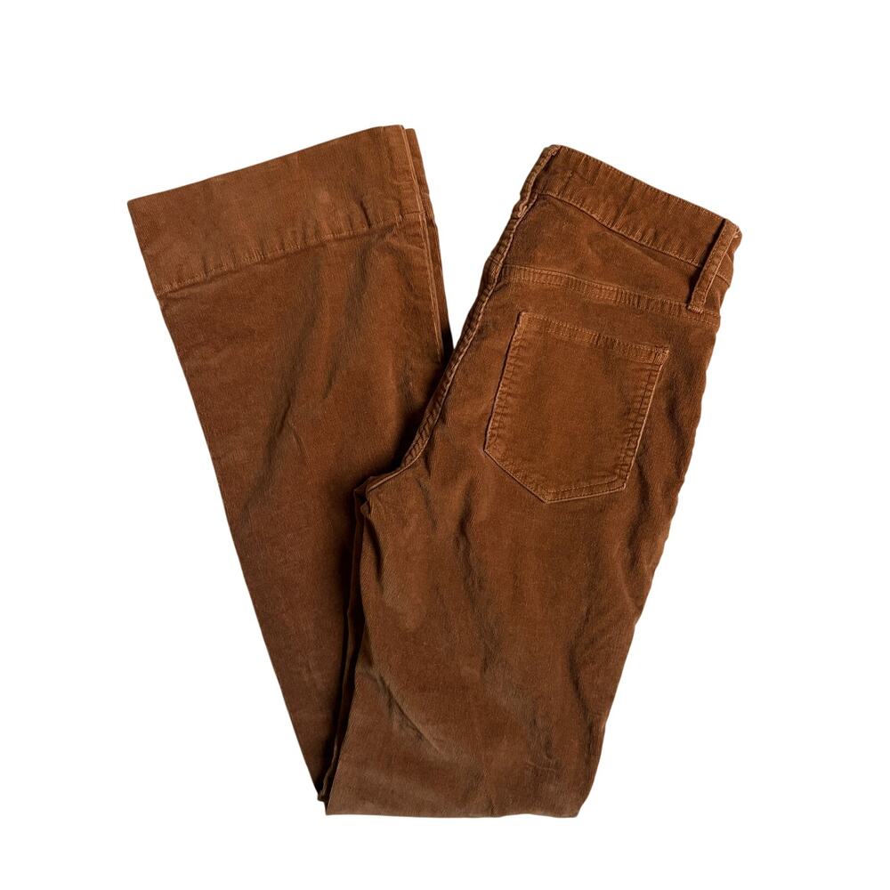 Aves Les Filles High Waist Flare Corduroy Pants (Brown) - Size 2